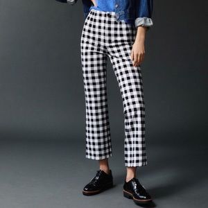 Maeve by Anthropologie Susanna Check Crop Pants Size Medium